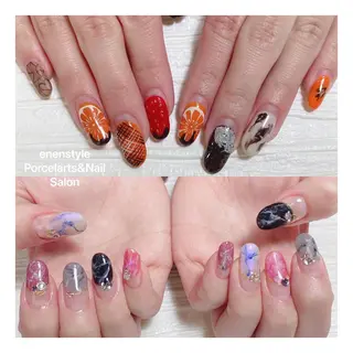 ミディアム ネイル 🐾enen style 🐾のネイルデザイン