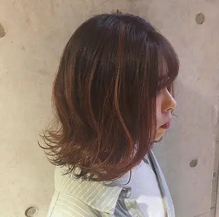 ミディアム カラー 髪質改善サロン 梅田/ヨナミネのヘアスタイル