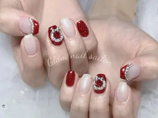 ネイル エツメ💅 長さ出し🎀デザインのネイルデザイン