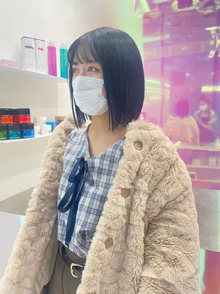 ショート カラー パーマ ヘアアレンジ メンズ キッズ ネイル マツエク・マツパ アイブロウ KANAMI 🌏のヘアスタイル