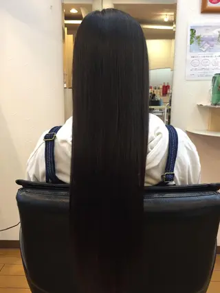 ロング 縮毛矯正モデル募集中 美容室HATSUのヘアスタイル