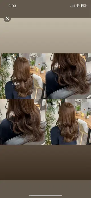 ロング カラー 🍑トレンドカラー 🍑横浜のヘアスタイル