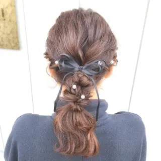 ヘアアレンジ シールエクステ🎀 ホシノ🕒ユウカのヘアスタイル