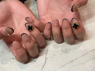 ネイル 韓国/ワンホン/長さ 出しつけ放題🎀のネイルデザイン