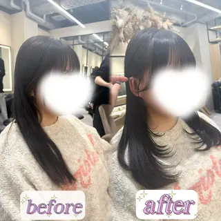 セミロング 浦和縮毛矯正/ 艶カラー/minaのヘアスタイル