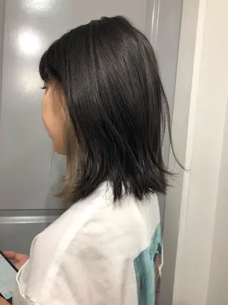 ミディアム カラー Pia ツボイ ケイタのヘアスタイル