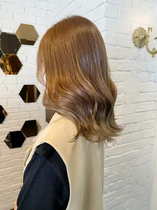 セミロング カラー ヘアアレンジ レイヤーカット×髪質 改善🇰🇷シオリのヘアスタイル