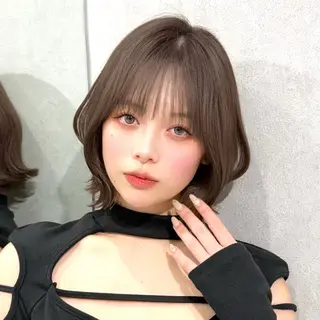 セミロング カラー ヘアアレンジ 韓国ヘア/ロー レイヤー/Rumiのヘアスタイル