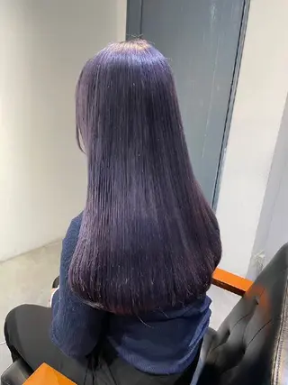 ロング カラー ｱｽﾞ🫧‪ヘアアレ 🎀/寒色カラー🩵のヘアスタイル