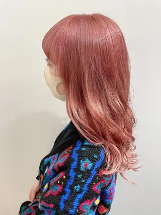 セミロング カラー レイヤーカット⭐︎ 韓国ヘア⭐︎YUKAのヘアスタイル