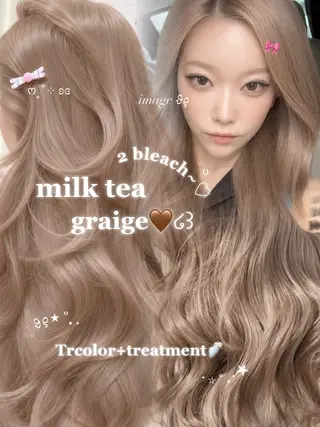 ロング カラー ヘアアレンジ 透明感カラー🎀艶髪 Anju/渋谷🎀のヘアスタイル