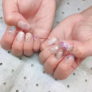 セミロング カラー パーマ ヘアアレンジ メンズ キッズ ネイル マツエク・マツパ nail Berunaのネイルデザイン