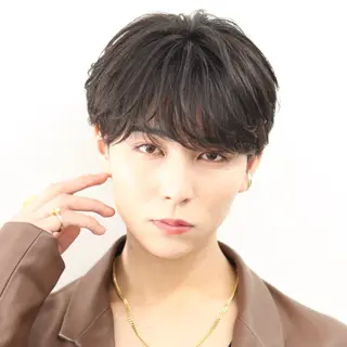ショート カラー パーマ メンズ 🔥メンズ極🔥韓国 シャドウ/波巻き柿崎のヘアスタイル