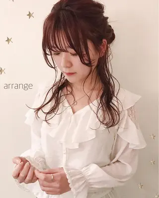 ロング ヘアアレンジ 市川 千夏のヘアスタイル