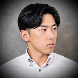 ミディアム パーマ メンズ スパイキーショート 心斎橋【戸兵吏駒】のヘアスタイル