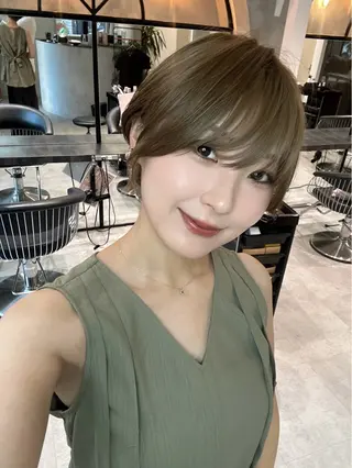 ショート 縮毛矯正/レイヤー taiga🧡のヘアスタイル