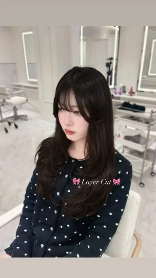 ロング カラー ParveMix🎀 稲垣 詞葉のヘアスタイル
