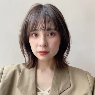 ミディアム 栗原 瑞稀のヘアスタイル