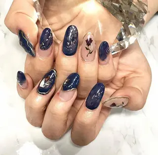 ネイル 渋谷／チップ長さ出し 👑アプレgel-xのネイルデザイン