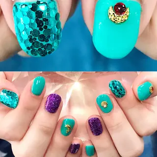 ネイル 渋谷/チップ長さ出し 👑アプレgel-xのネイルデザイン