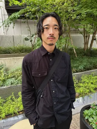 ショート パーマ メンズ 難波 晃助のヘアスタイル