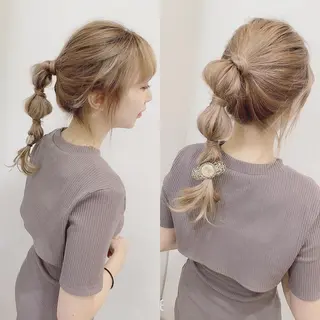 ロング ヘアアレンジ ブリーチ🐰インナー ♡ハイライト♡綾🐰のヘアスタイル
