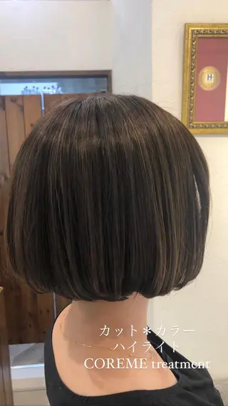 ショート カラー 縮毛矯正/髪質改善/ 艶髪ササキナツミのヘアスタイル