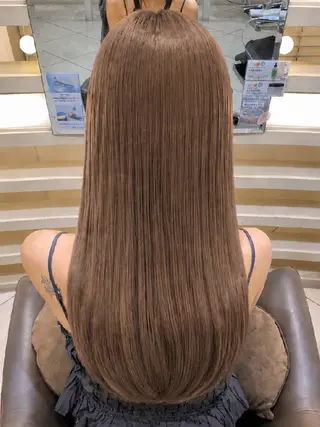 ロング カラー 艶髪/似合わせ/ ブリーチなし🫧のヘアスタイル