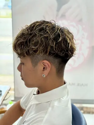 ミディアム カラー パーマ メンズ lua店 Yugo(河野有吾)のヘアスタイル