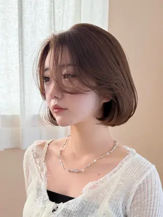 ショート カラー 木元 瑛✂︎ボブのヘアスタイル