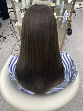 セミロング 髪質改善/はるみ🌙 赤み消しカラーのヘアスタイル