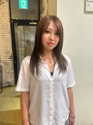 セミロング カラー 名古屋カラー ひかりのヘアスタイル