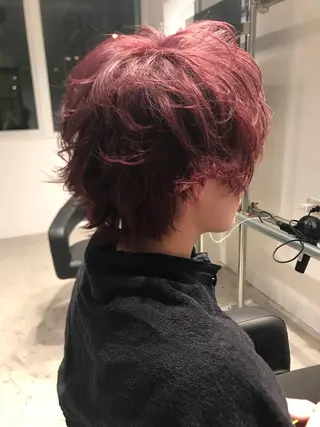 ショート カラー パーマ メンズ 透明感カラー/ レイヤー　YUKAのヘアスタイル
