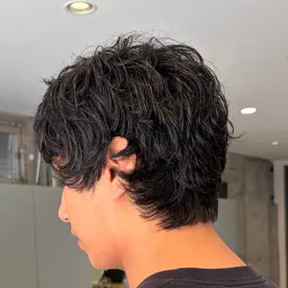 パーマ メンズ 原宿メンズ特化 ハユカ ソウタのヘアスタイル