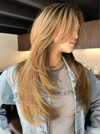 ロング 盛れるカットカラー DEAN豊橋店のヘアスタイル