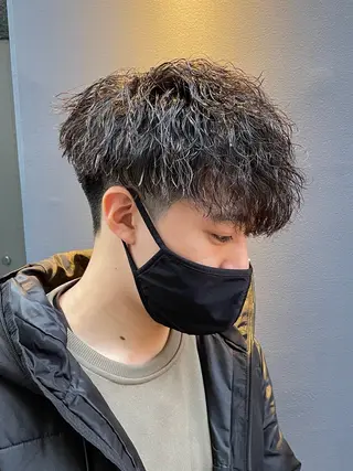 ミディアム 韓国パーマ 美容師 和田爽良のヘアスタイル