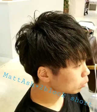 ショート カラー メンズ ブリーチなしWカラー 【艶感✨透明感】中澤のヘアスタイル