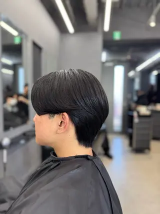 ショート パーマ メンズ 曲がる縮毛矯正✨ メンズ那智優貴のヘアスタイル