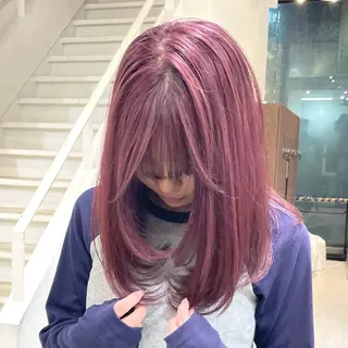 カラー 🤍ハイトーン/デザ インカラーまりん🤍のヘアスタイル
