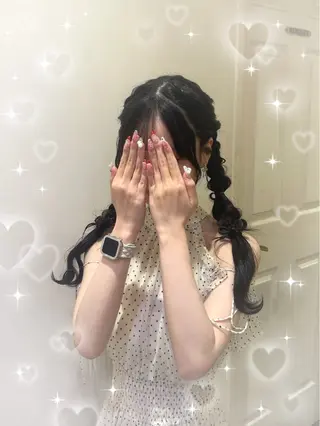 ヘアアレンジ 💖韓国カラー エクステmikotoのヘアスタイル