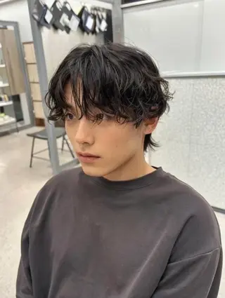 メンズ 京都河原町 メンズパーマ助川龍哉のヘアスタイル