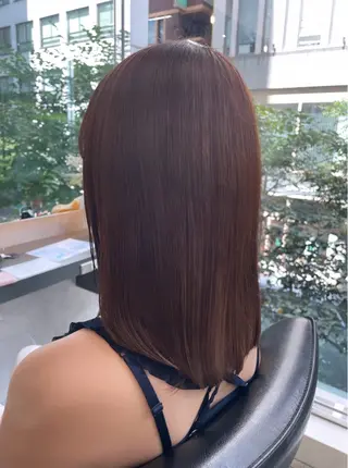 セミロング ゆな💚髪質 改善ストレート🍓のヘアスタイル