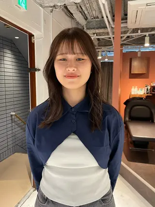 ロング カラー レイヤー×初 パーマ|hinakoのヘアスタイル
