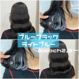 セミロング カラー ヘアアレンジ 渋谷🩶ハイトーン 🩶FUMUのヘアスタイル