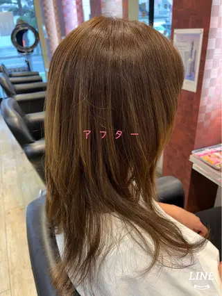 ロング カラー 織田 英之のヘアスタイル