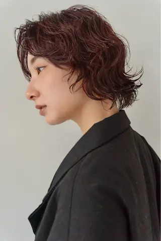ショート カラー パーマ レイヤー/パーマ TAKUYAのヘアスタイル