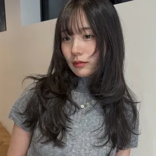 セミロング カラー DEAN JECYのヘアスタイル
