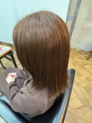 セミロング カラー 渡邉 来星のヘアスタイル
