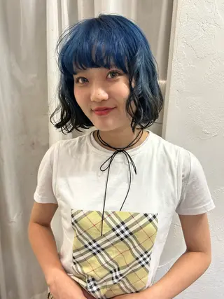 ミディアム カラー ケアパーマ/ケアブリ ーチdaisukeのヘアスタイル