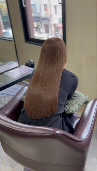 ロング カラー 韓国風・ブリーチなし ・あり後藤 一斗店長のヘアスタイル